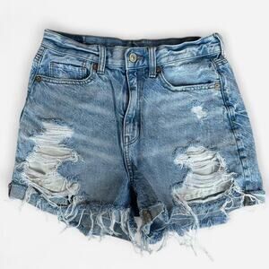 American eagle outfitters distressed denim shorts